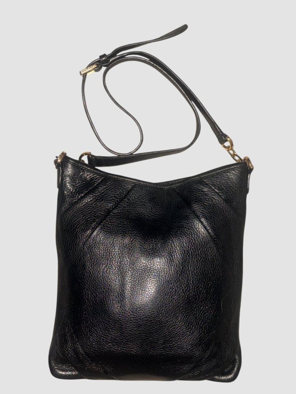 Tory Burch Kolbe Swingpack 51149783 Black Pebbled Leather Brass Crossbody Bag - Picture 5 of 10